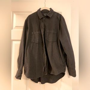 Madewell 100% cotton charcoal grey shacket